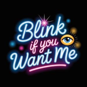 Fun Quirky Graphic Tee: Blink if You Want Me, Unisex Cotton Shirt, Cute Gift for Friends, Casual Wear, Perfect for Parties, Summer Style